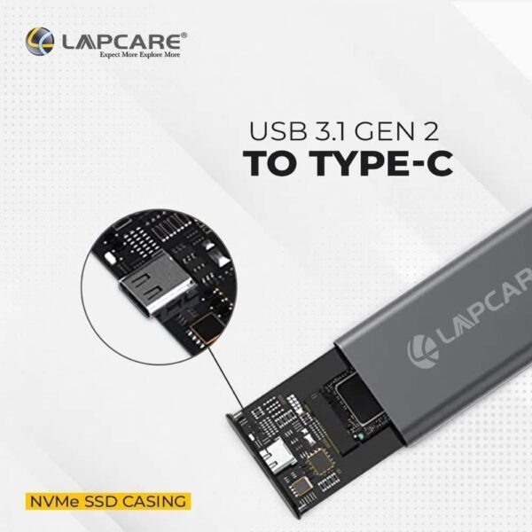 Metal SSD Casing for M.2 NVMe with cable M.2 NVMe - Image 3