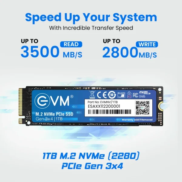 EVM 1TB M.2 NVME PCIe SSD 5 Year Warranty - Image 2