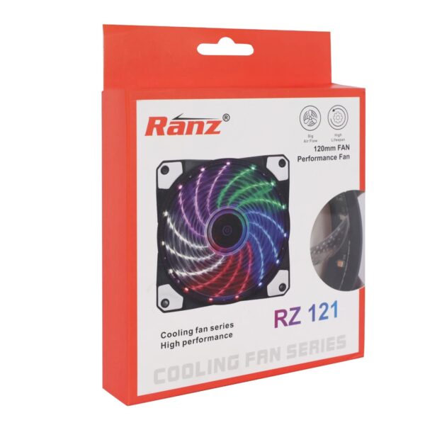 Ranz RZ 121 RGB Cooler Case Fan For PC 1200 RPM , RGB Gaming PC Fan Cooler  (Multicolor) - Image 5